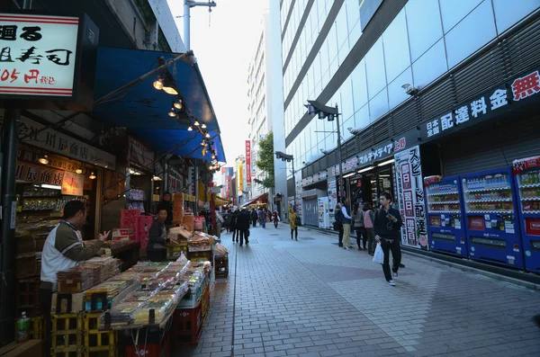 Tokyo, Japonsko - 22. listopadu: ameyoko trh v okrese ueno — Stock fotografie