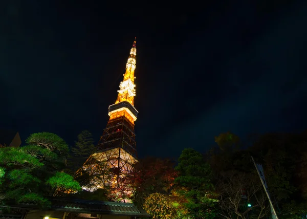 Tokyo torony éjjel. — Stock Fotó