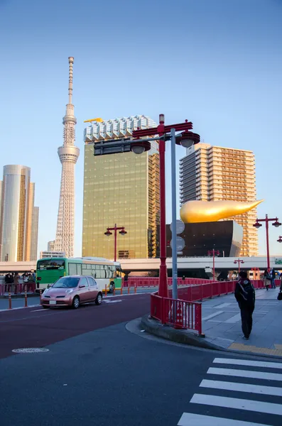 Tokyo Sky Tree, punto de referencia en el distrito de Asakusa —  Fotos de Stock