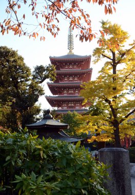 Pagoda senso-ji Tapınağı asakusa, tokyo, Japonya
