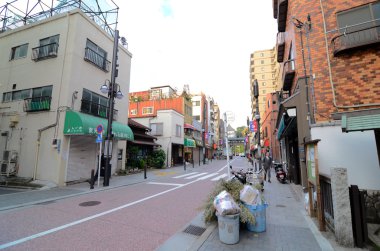 Tokyo, Japonya - 27 Kasım: tarihi ryokan ve restuarants