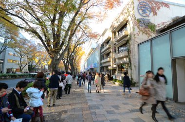 Tokyo - Kasım 24: insanlar omotesando hills alışveriş