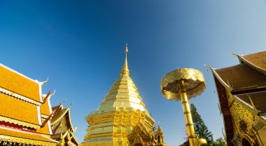 Golden pagoda wat phra tard DOI su thep, chaing mai, Tayland