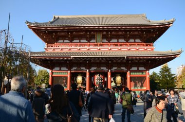 Tokyo, Japonya - 21 Kasım: Budist tapınağı senso ji asakusa sembolüdür