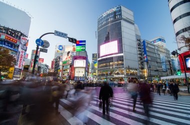 Tokyo - 28 Kasım: yayalar, shibuya bölgesi ünlü geçiş