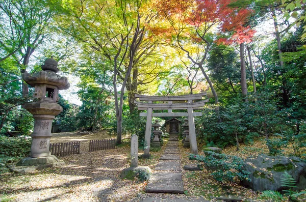 在花园里的日本传统寺庙 — 图库照片