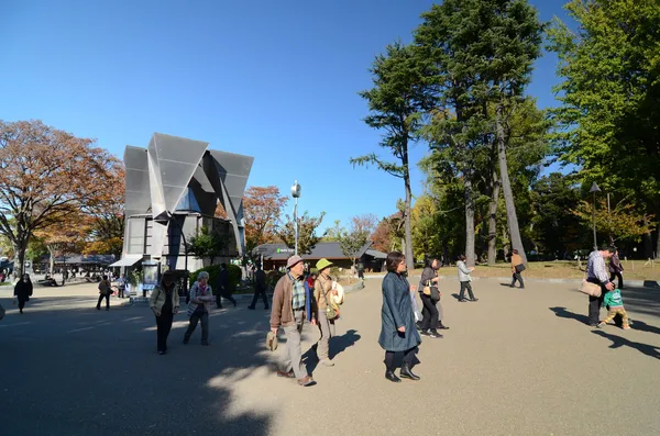 東京 - 11 月 22 日: 訪問者は、上野公園の桜を楽しむ — ストック写真