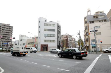 Tokyo, Japonya-25 Kasım 2013: yaya geçidi ve sokak sekiguchi. bölgede