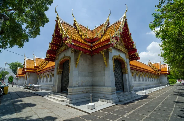 Exterior do Templo de Mármore, Wat Benchamabophit, Bangkok, Tailândia — Fotografia de Stock