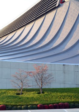 serbest form çatı yoyogi Ulusal jimnastik salonu, tokyo, Japonya