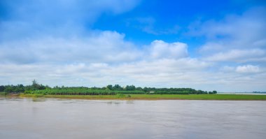 Irrawaddy Nehri, sagaing bölgesi, myanmar 