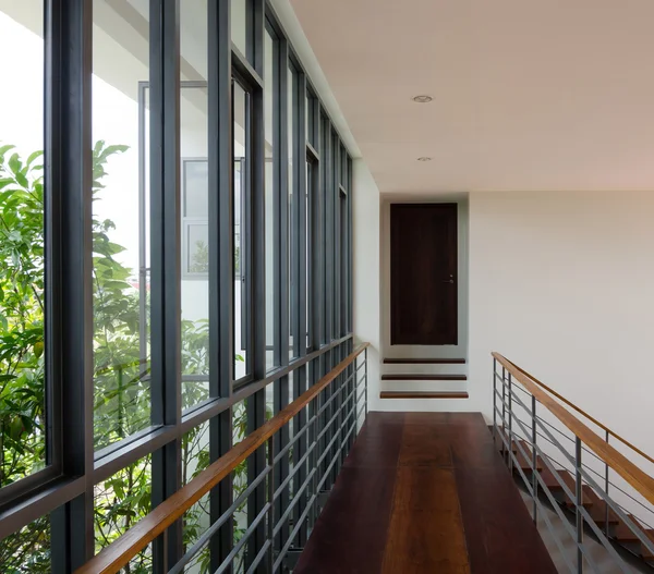 Corridor and modern staircase — Stock Photo, Image