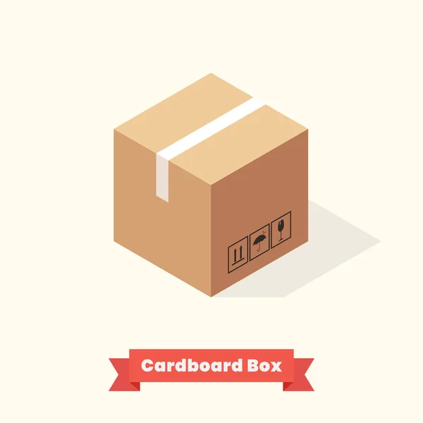 Cajas Cartón Isométricas Ilustración Vectorial — Vector de stock