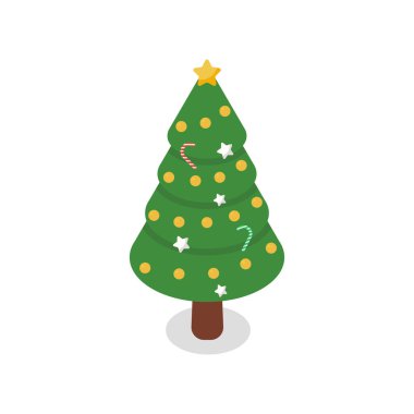 Isome Noel Ağacı. Vektör illüstrasyonu