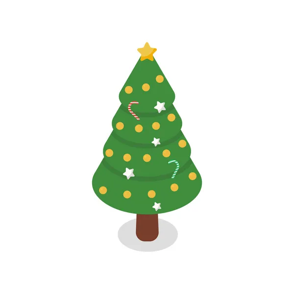 Isome Noel Ağacı Vektör Illüstrasyonu — Stok Vektör
