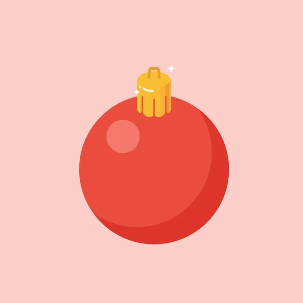 Χριστουγεννιάτικη Μπάλα Ισομετρική Θέα Εικονογράφηση Διανύσματος — Διανυσματικό Αρχείο