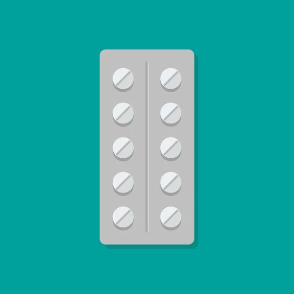 Pack Medicine Pills Vector Illustration — Image vectorielle