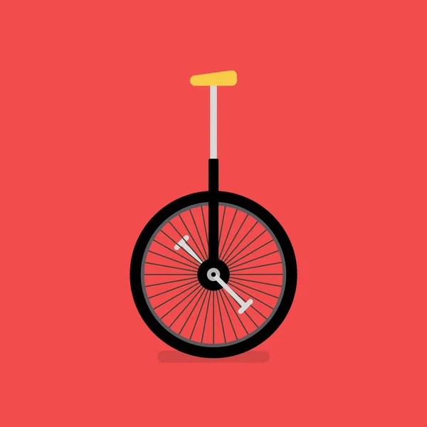 Una Bicicletta Circo Una Ruota Divertimento Del Monociclo Mostra Veicolo — Vettoriale Stock
