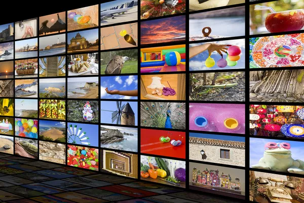 Conceito de entretenimento HDTV — Fotografia de Stock
