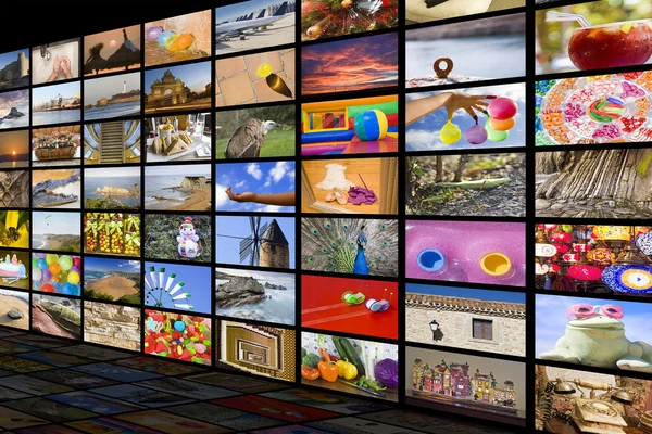 Concetto di intrattenimento HDTV — Foto Stock