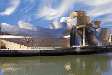 Guggenheim Bilbao museum reflection clipart