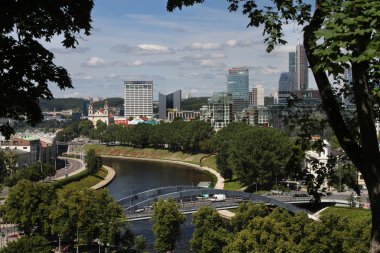 Vilnius görünümü gökdelen bölge