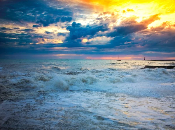 Tormenta marina Sochi Rusia —  Fotos de Stock