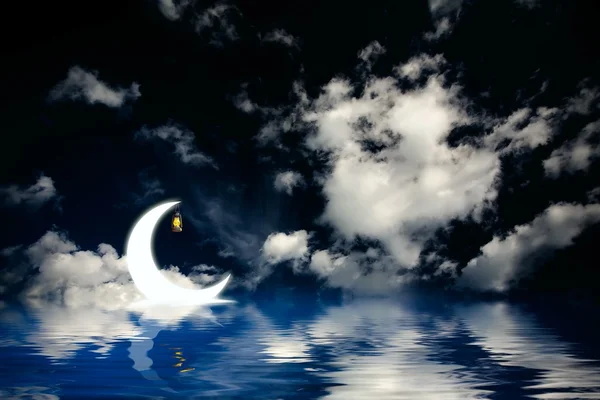 Calm moon lantern — Stock Photo, Image