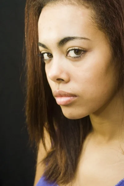 Attractive black woman isolated on white — Stock Photo, Image