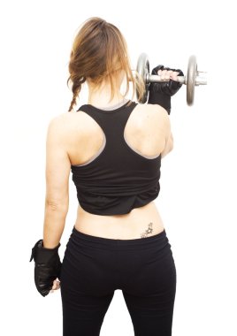 güzel kadın kaldırma halter