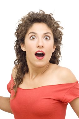 Genç ve mutlu bir kadının portresi