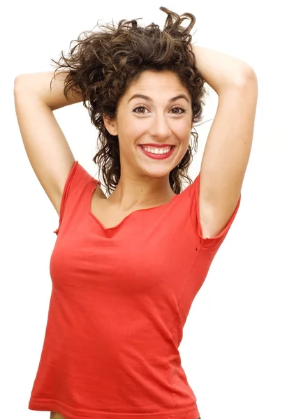 Portrait of a young happy woman — Stock Photo, Image