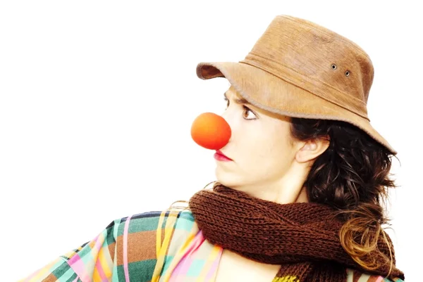 Жінка клоун — стокове фото