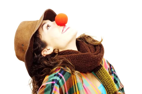 Vrouw clown — Stockfoto