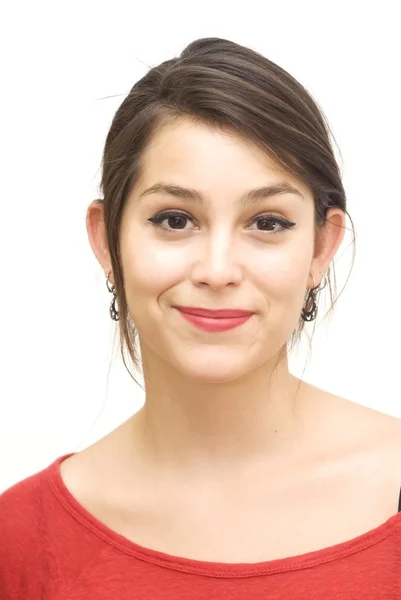 Retrato de uma jovem mulher feliz — Fotografia de Stock