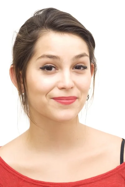 Retrato de uma jovem mulher feliz — Fotografia de Stock