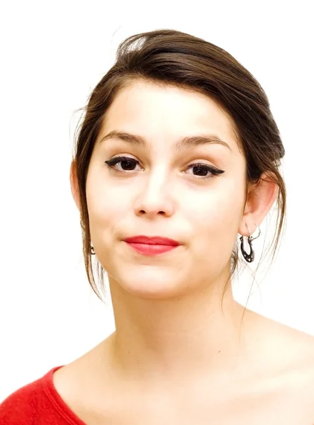 Retrato de uma jovem mulher feliz — Fotografia de Stock