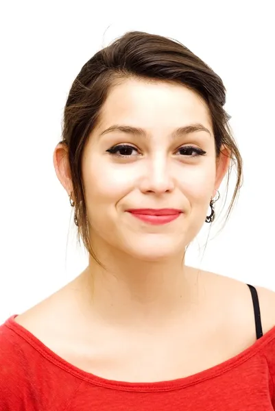 Retrato de uma jovem mulher feliz — Fotografia de Stock