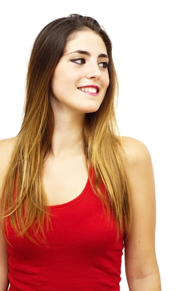 Portrait of a young happy woman — Stock Photo, Image