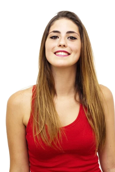 Portrait of a young happy woman — Stock Photo, Image