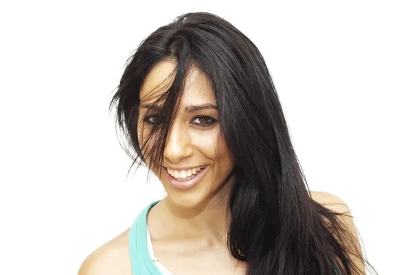 Retrato de uma jovem mulher feliz — Fotografia de Stock