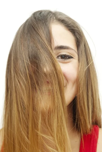 Retrato de una joven feliz —  Fotos de Stock