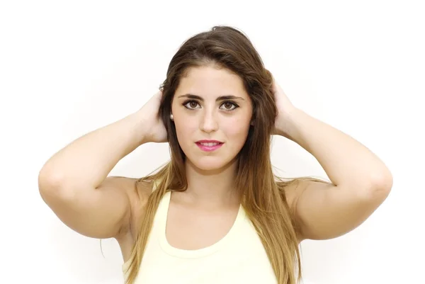 Retrato de uma jovem mulher — Fotografia de Stock