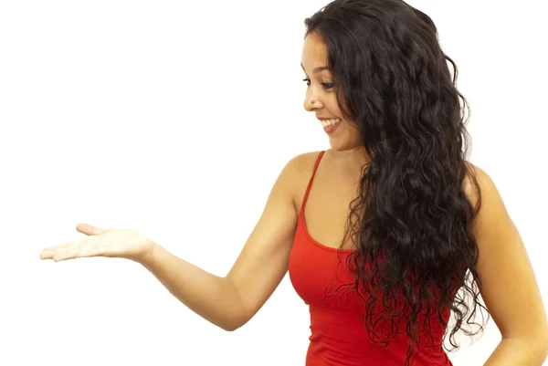 Portrait of a young happy woman — Stock Photo, Image