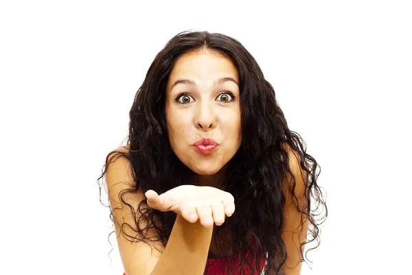 Portrait of a young happy woman — Stock Photo, Image