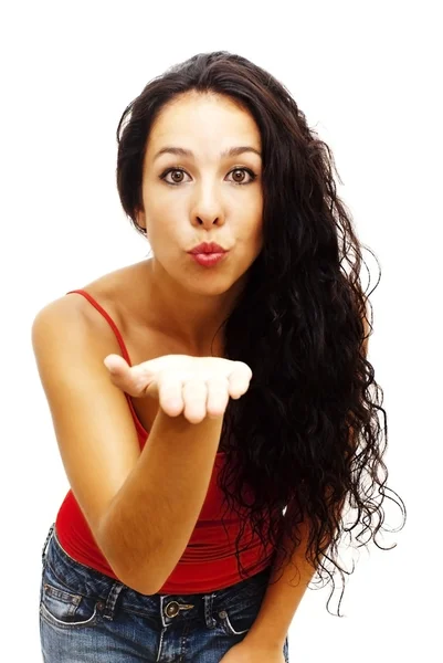 Portrait of a young happy woman — Stock Photo, Image