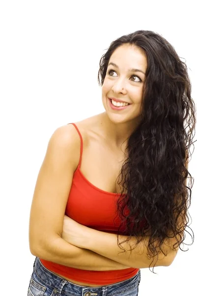 Retrato de una joven feliz — Foto de Stock