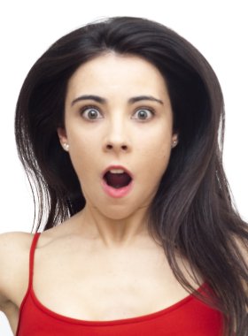 Genç ve mutlu bir kadının portresi