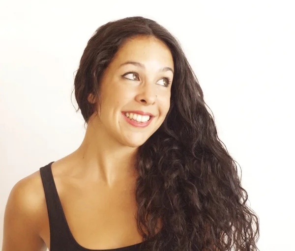 Retrato de uma jovem mulher feliz — Fotografia de Stock