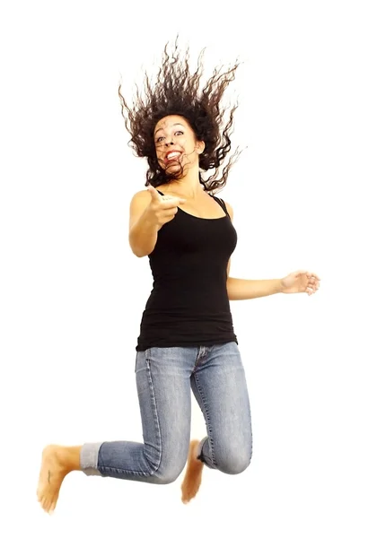 Portrait of a young happy woman — Stock Photo, Image